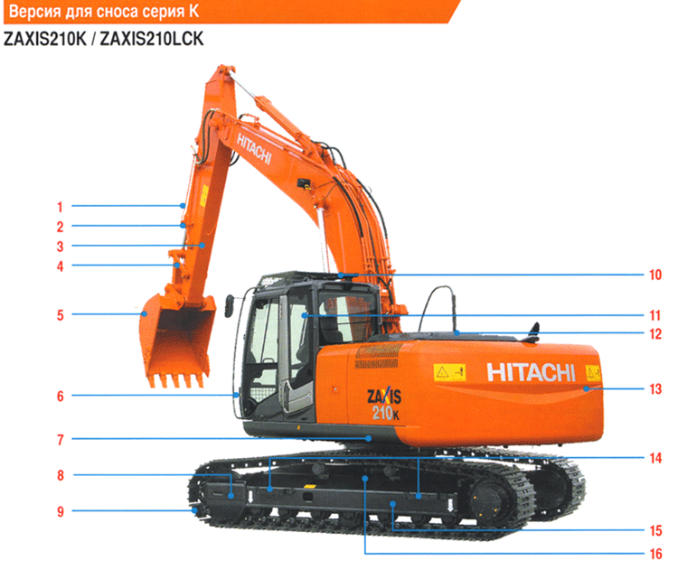 Hitachi ZX210K/ZX210LCK